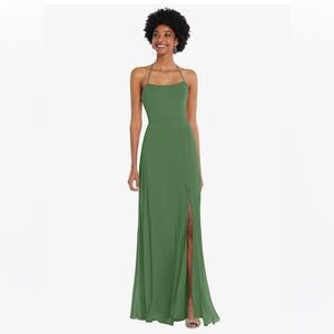 After Six luxe chiffon dress in Vineyard Green